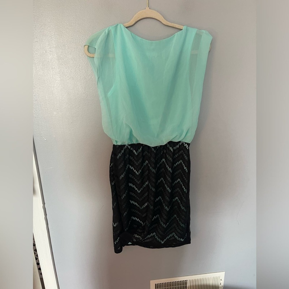 Maurice’s teal and black sheath dress nwt M